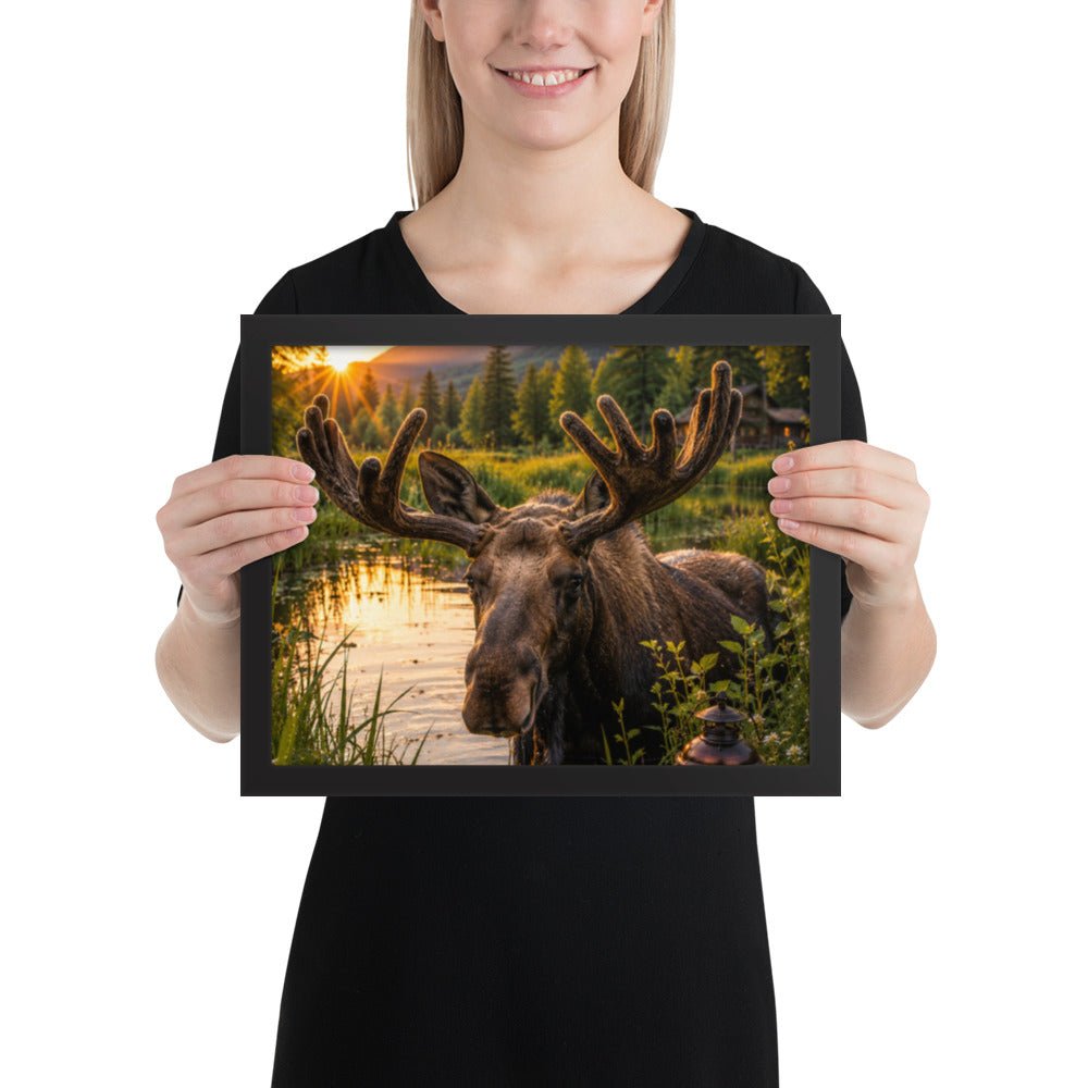 Majestic Moose — Framed Poster - The Cozy Corner