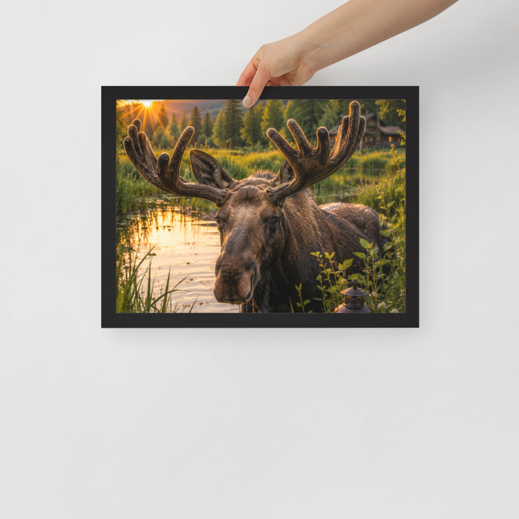 Majestic Moose — Framed Poster - The Cozy Corner
