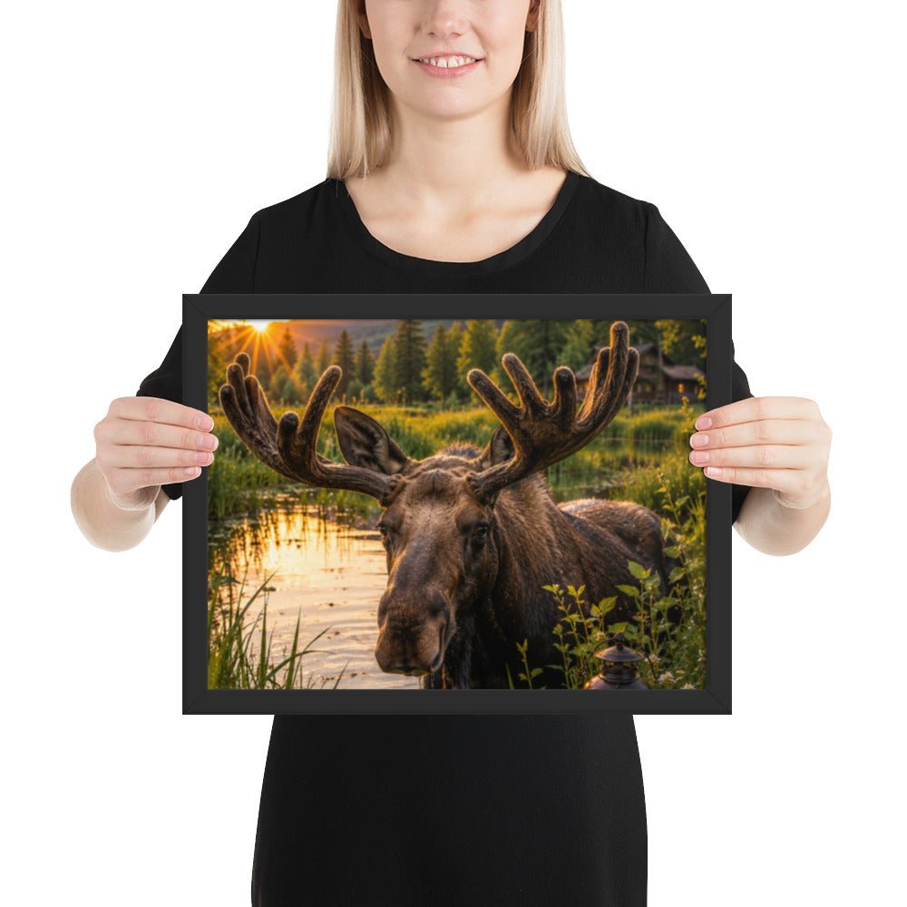 Majestic Moose — Framed Poster - The Cozy Corner
