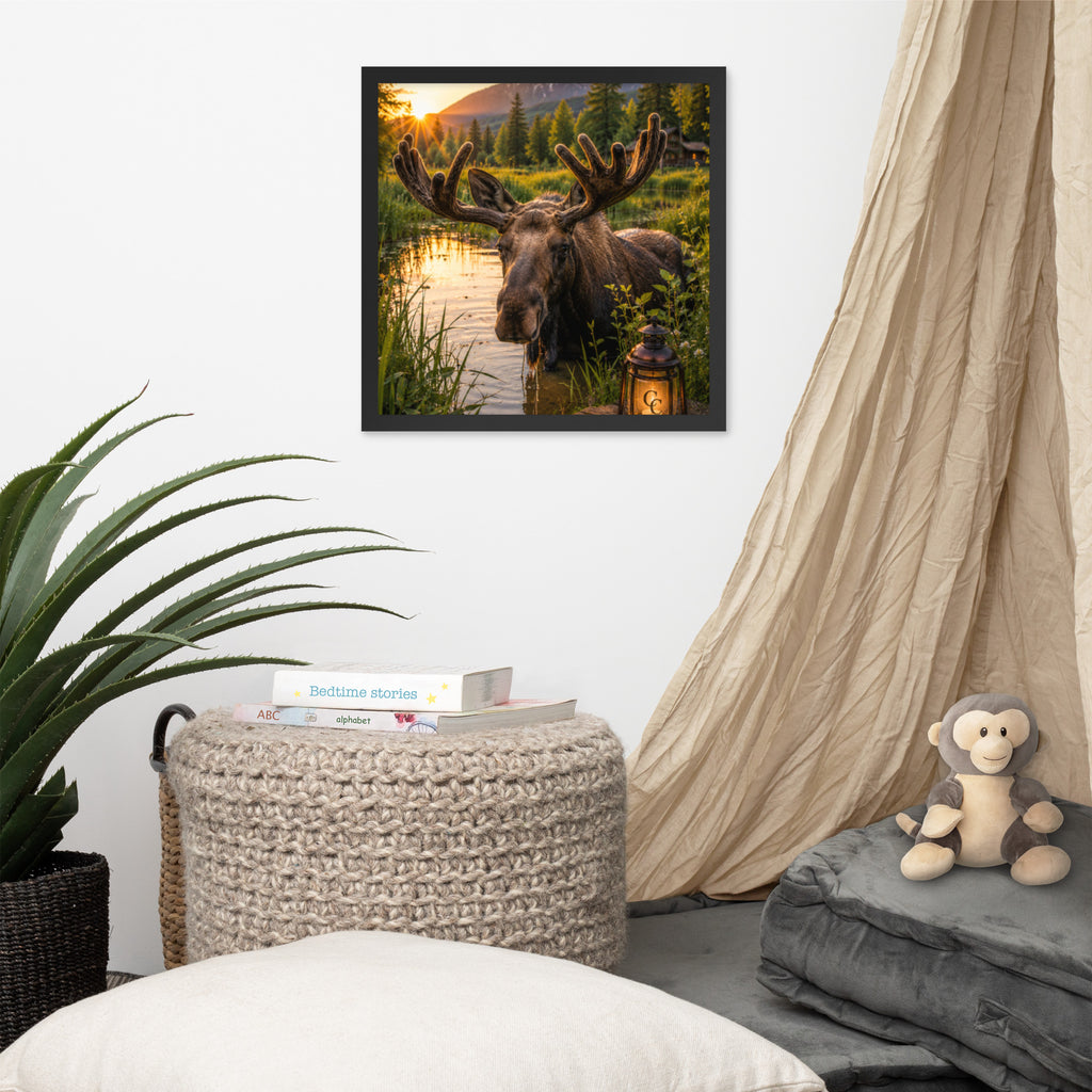 Majestic Moose — Framed Poster - The Cozy Corner