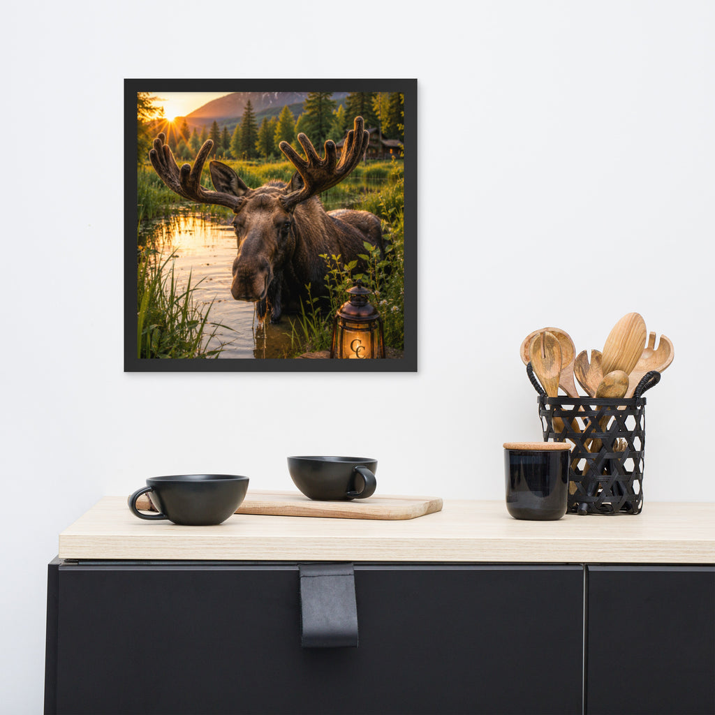 Majestic Moose — Framed Poster - The Cozy Corner