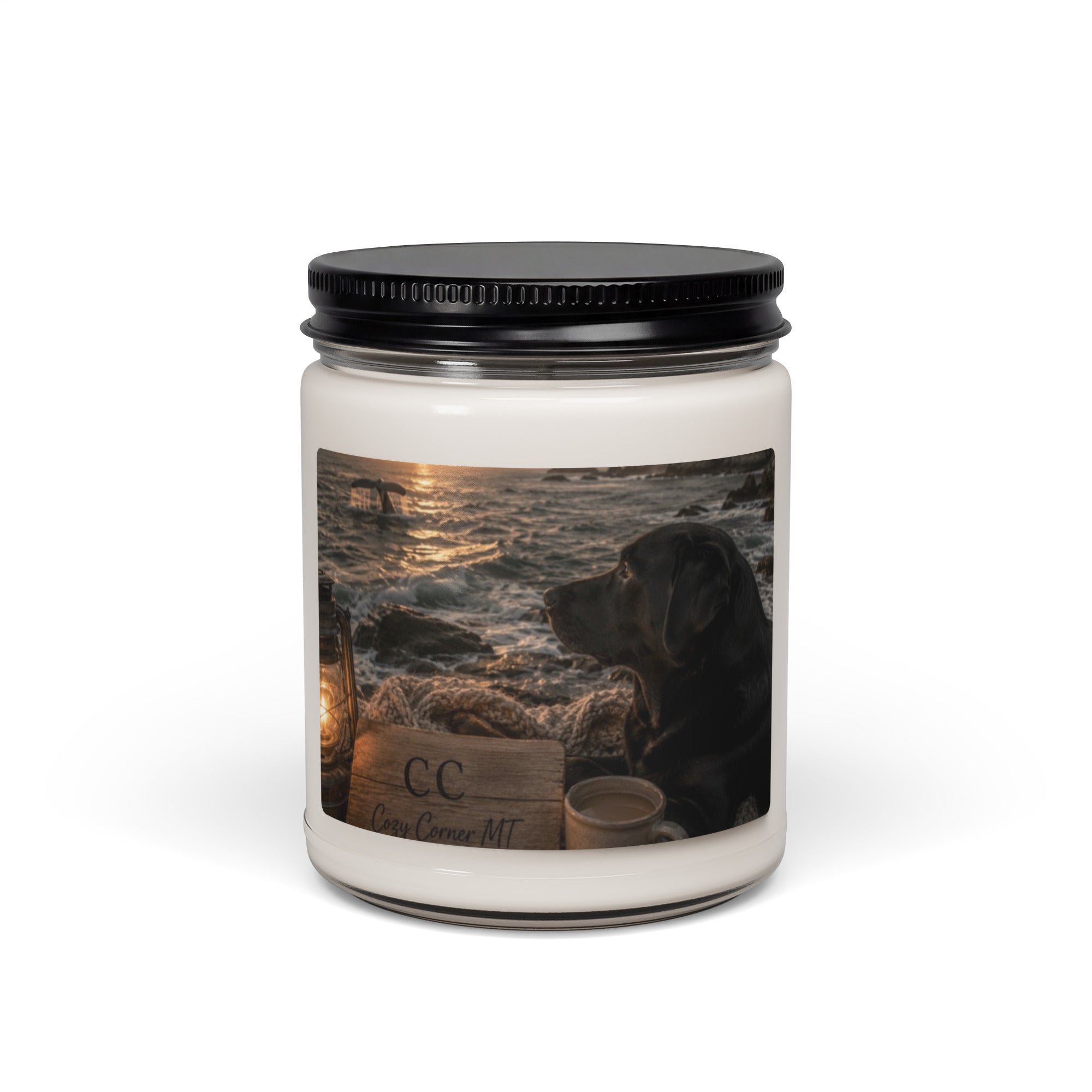 Black Lab Coastal Sunset — Sea Salt & Orchid Candle - The Cozy Corner