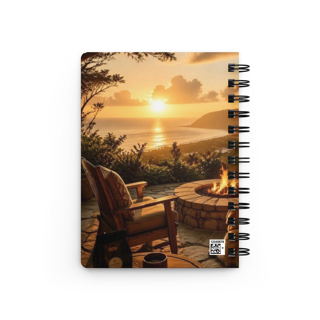 Sunset & Man's Best Friend — Spiral Notebook | CC Signature Collection - The Cozy Corner