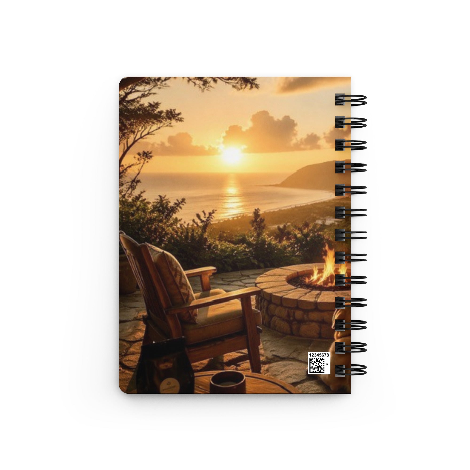 Sunset & Man's Best Friend — Spiral Notebook | CC Signature Collection - The Cozy Corner
