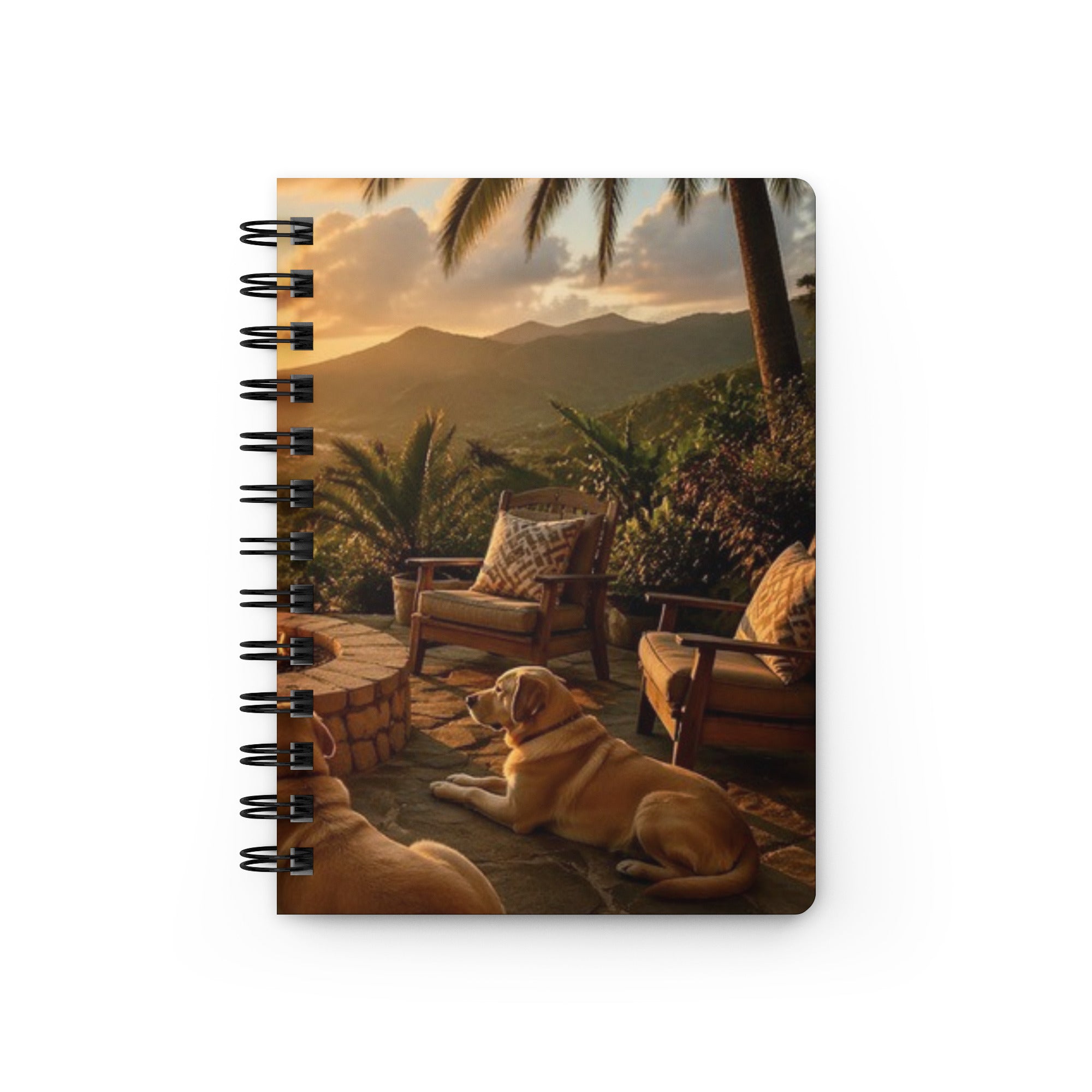 Sunset & Man's Best Friend — Spiral Notebook | CC Signature Collection - The Cozy Corner