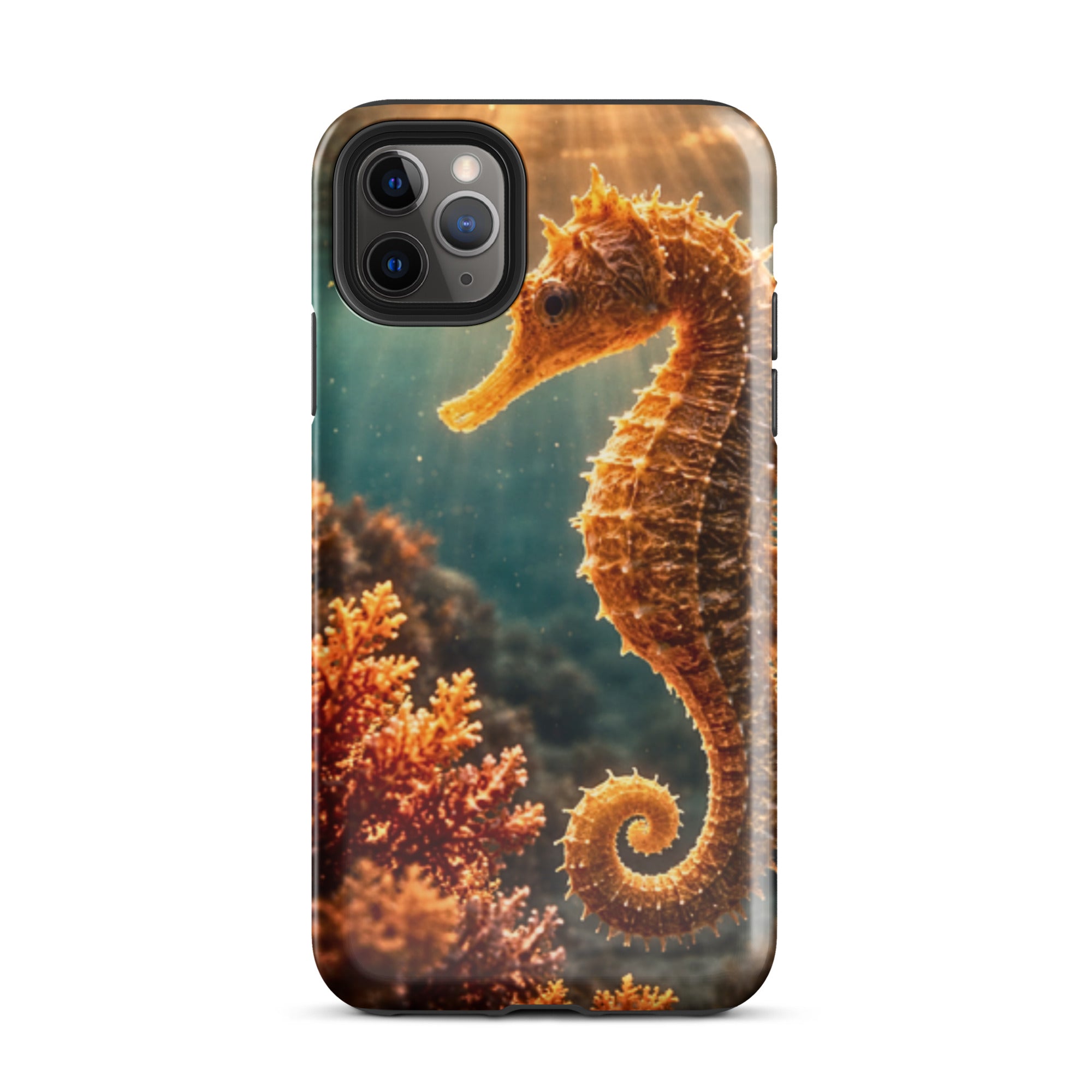 Golden Seahorse — Tough iPhone Case | CC Signature Cases - The Cozy Corner