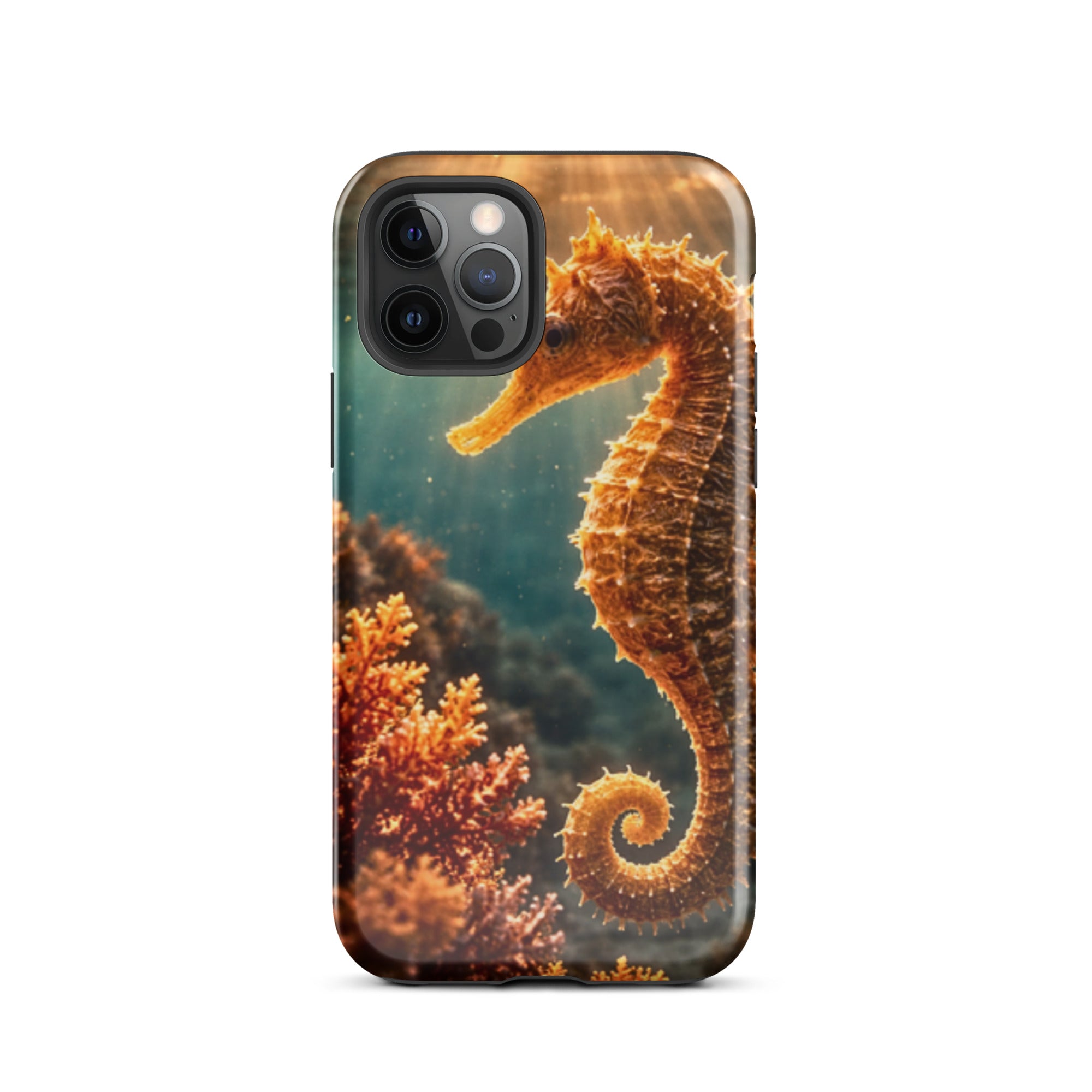 Golden Seahorse — Tough iPhone Case | CC Signature Cases - The Cozy Corner
