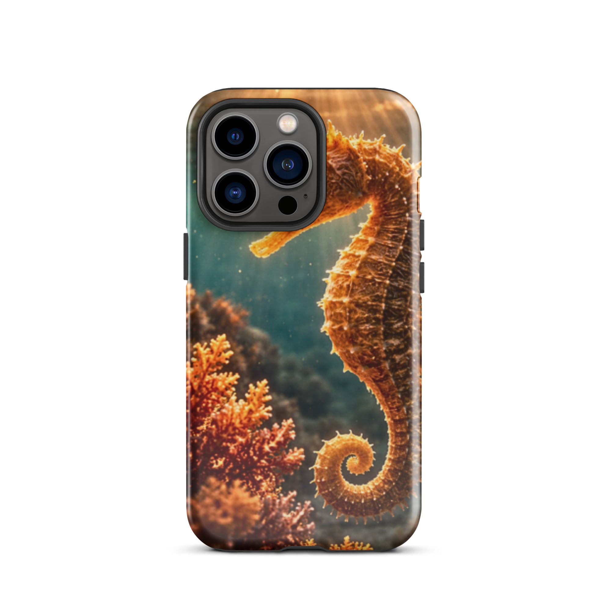 Golden Seahorse — Tough iPhone Case | CC Signature Cases - The Cozy Corner