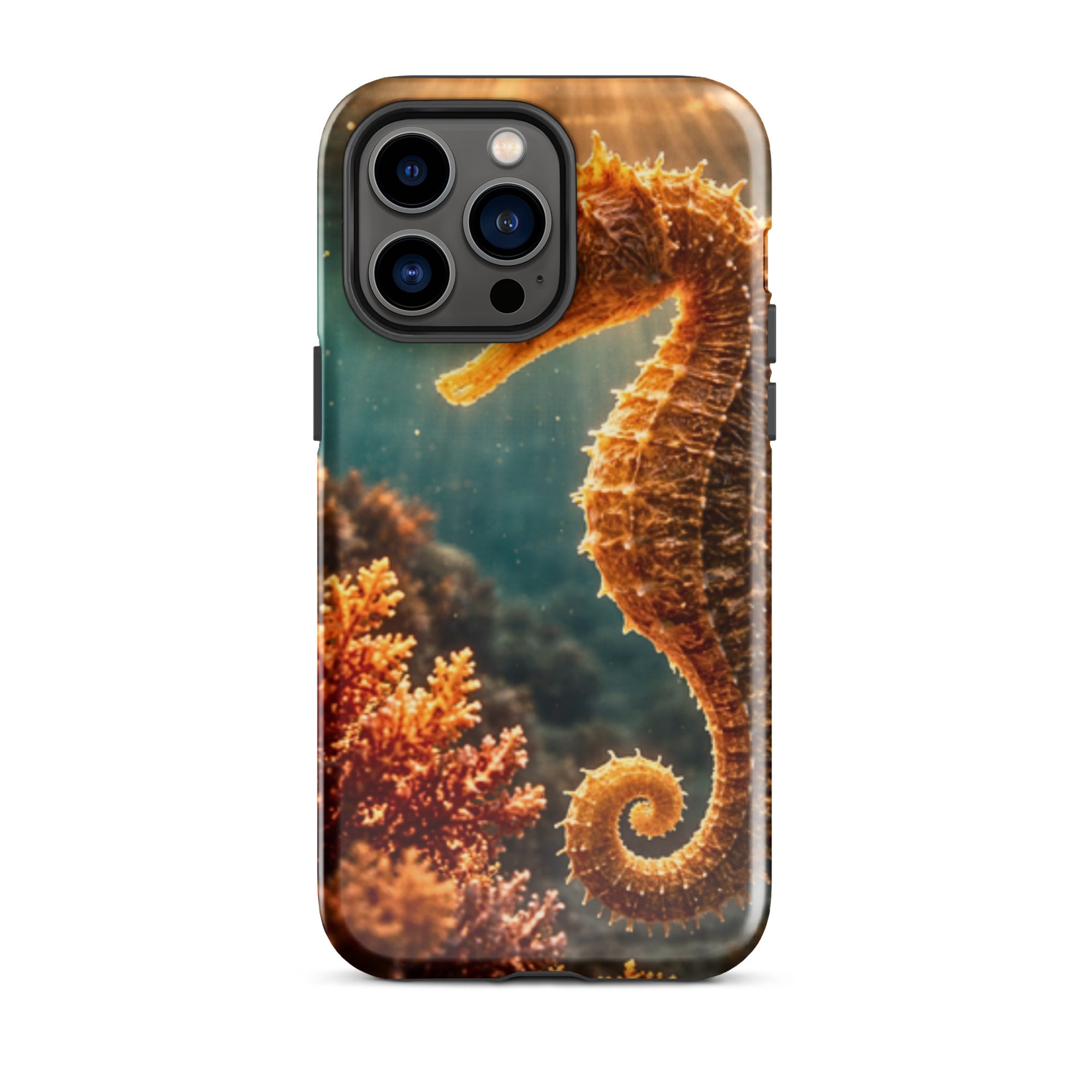 Golden Seahorse — Tough iPhone Case | CC Signature Cases - The Cozy Corner