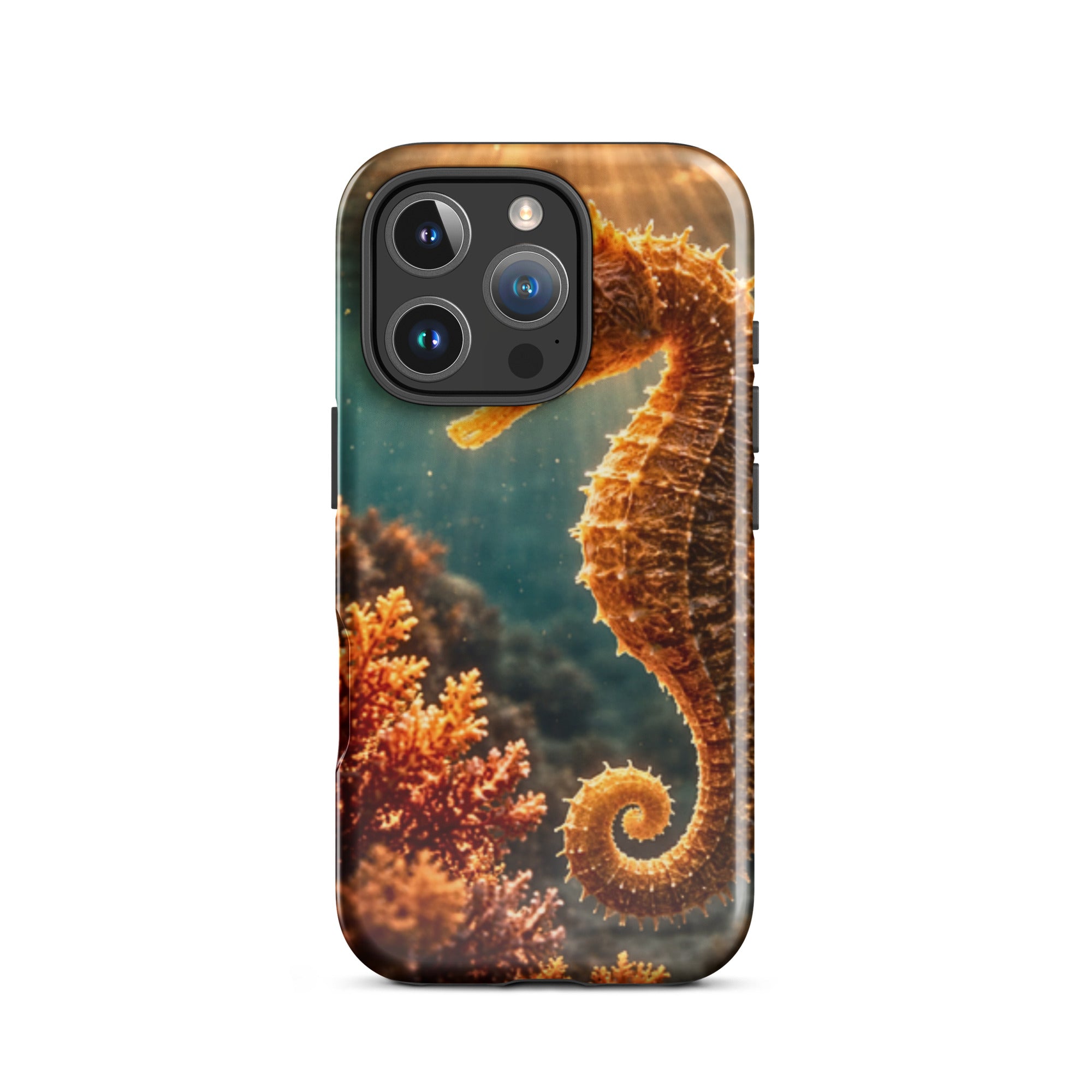 Golden Seahorse — Tough iPhone Case | CC Signature Cases - The Cozy Corner