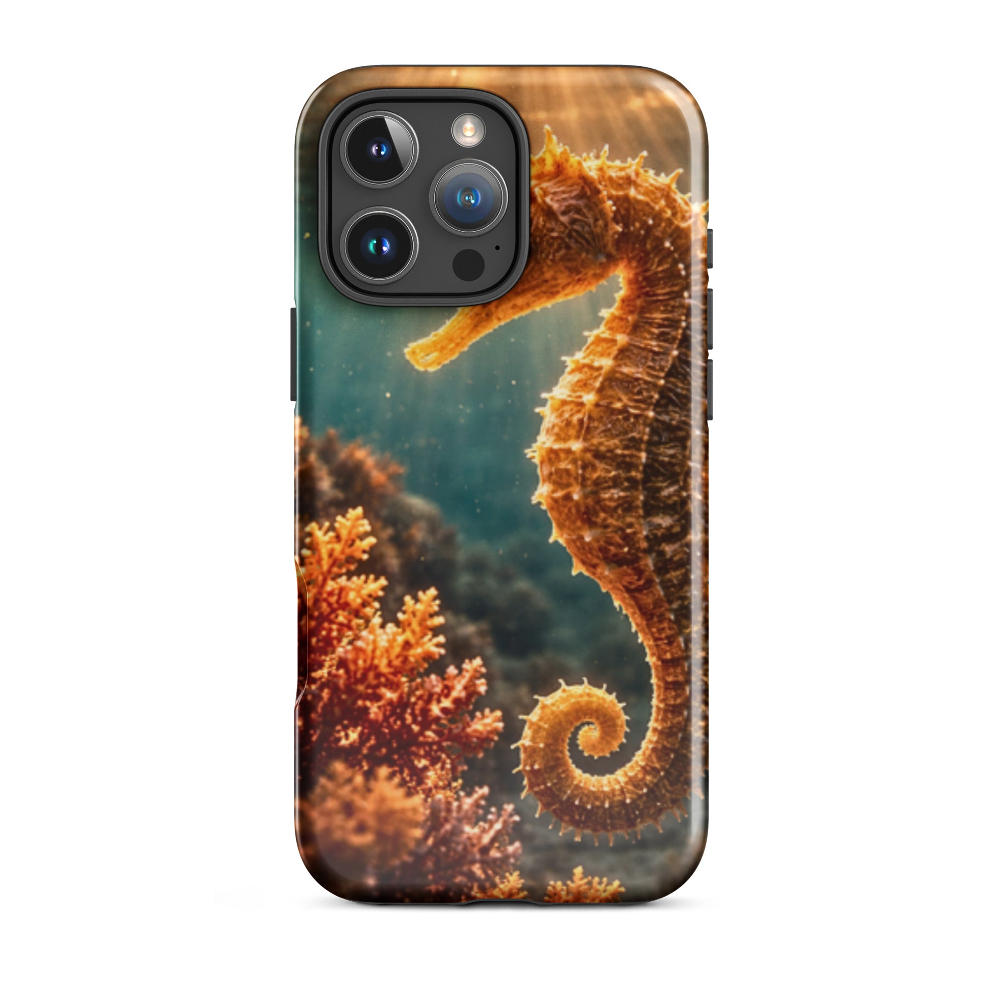Golden Seahorse — Tough iPhone Case | CC Signature Cases - The Cozy Corner