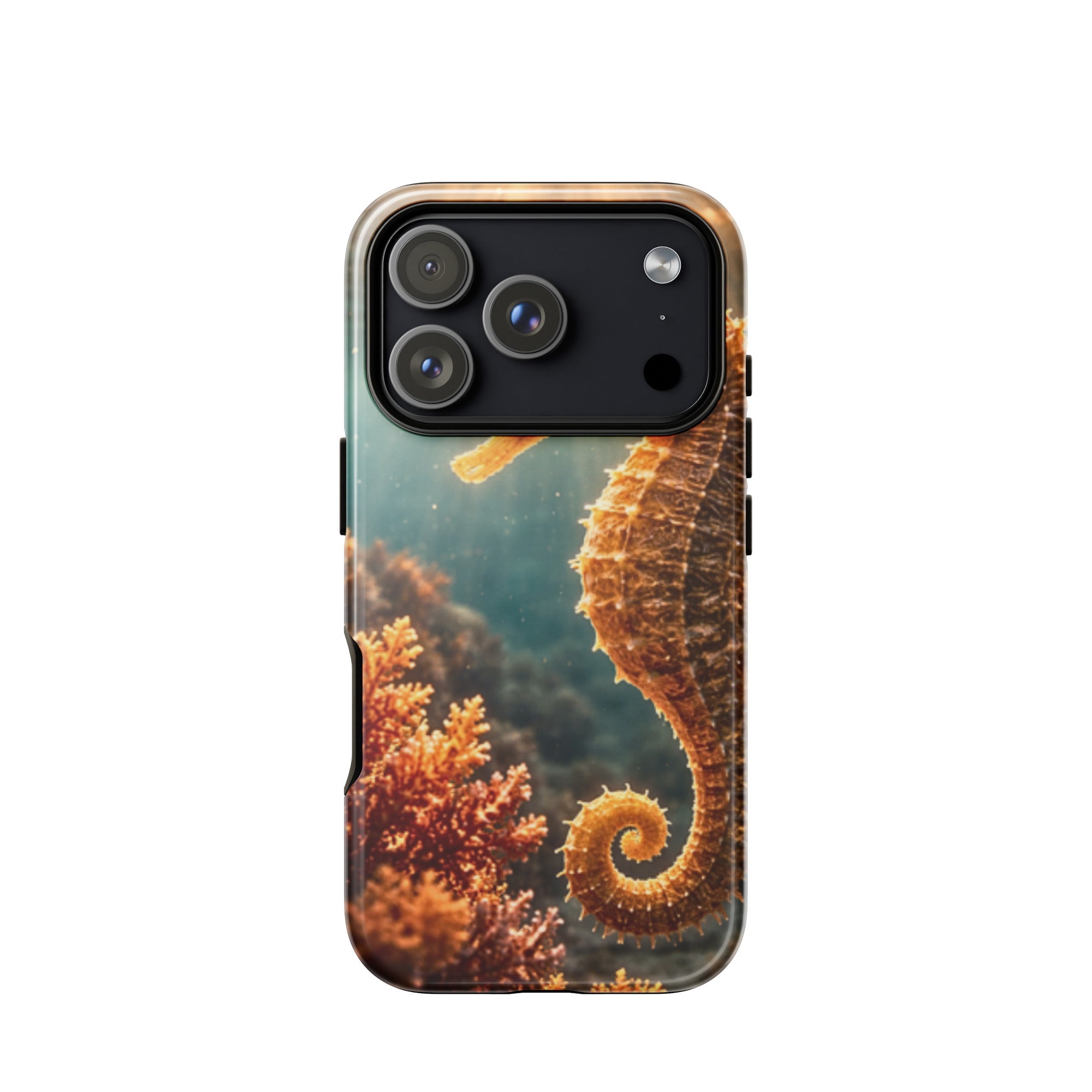 Golden Seahorse — Tough iPhone Case | CC Signature Cases - The Cozy Corner