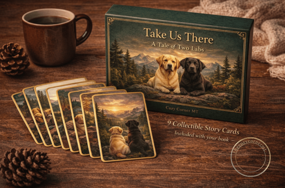 Take Us There – A Tale of Two Labs | 9 Collectible eCard Set - The Cozy Corner