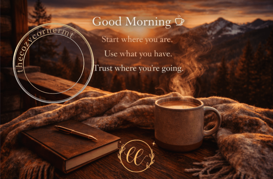 Good Morning & Mug CC — Premium Digital Art - The Cozy Corner